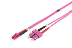 FO patch cord, duplex, LC to SC