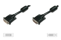 DVI extension cable, DVI(24+1), 2x ferrit