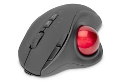 Wireless Ergonomic Optical Trackball Mouse, red