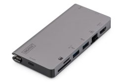 USB-C Multiport Travel Dock, 8 Port, gray