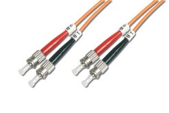 FO patch cord, duplex, ST to ST