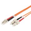 FO patch cord, duplex, LC to SC