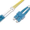 FO patch cord, duplex, SC (APC) to LC (PC)