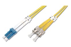 FO patch cord, duplex, LC to ST