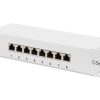 CAT 5e, Class D patch panel, shielded, 8-port RJ45