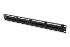 CAT 6 Patch Panel, unshielded, 24-port RJ45,