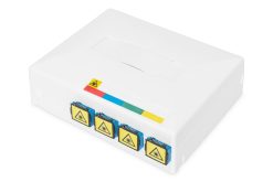 FTTH outlet, with 4x SC (PC) SX adapter
