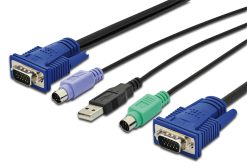 KVM Cable-Set,VGA,PS/2-Mouse,PS/2-Keyboard, USB