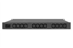 Alternative view of GUDE Slimme PDU, 1U, Uitgang bewaakt en geschakeld, Ingang 1x16A, Uitgangen 12 x C13