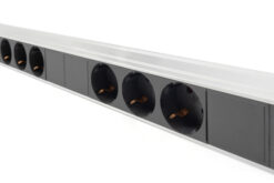 Meervoudige wandcontactdoos met aluminium profiel en geïntegreerde stroomonderbreker, 18-voudige wandcontactdoos met aardingscontact - Afbeelding 4