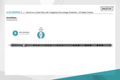 Meervoudige wandcontactdoos met aluminium profiel en geïntegreerde stroomonderbreker, 18-voudige wandcontactdoos met aardingscontact - Afbeelding 5
