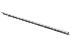 Meervoudige wandcontactdoos met aluminium profiel en geïntegreerde stroomonderbreker, 18-voudige wandcontactdoos met aardingscontact