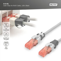 Kleurclips voor patchkabels - zwart - Afbeelding 7