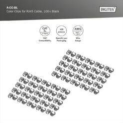 Kleurclips voor patchkabels - zwart - Afbeelding 8