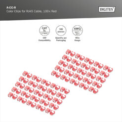 Kleurclips voor patchkabels - rood - Afbeelding 8