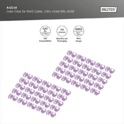 Color clips for Patch cable - Violet - Afbeelding 8