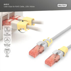 Kleurclips voor patchkabels - geel - Afbeelding 7