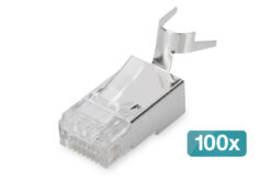 Modulaire stekker voor ronde kabel, CAT 6A, afgeschermd - 100 stuks