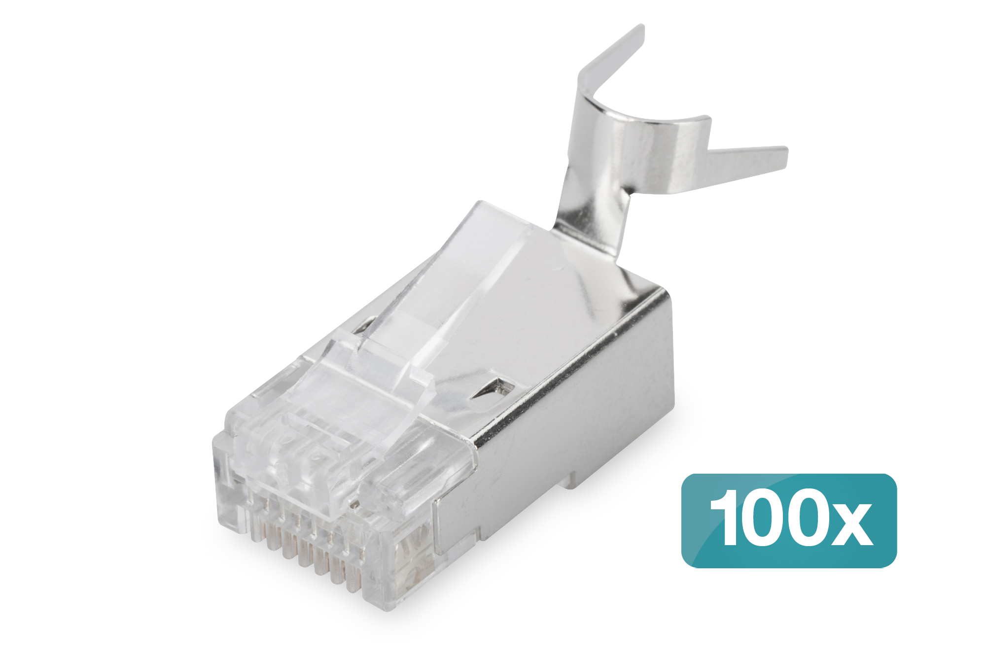 Modulaire stekker voor ronde kabel, CAT 6A, afgeschermd - 100 stuks