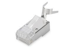 Modulaire stekker voor ronde kabel, CAT 6A, afgeschermd, Doorvoerconnector