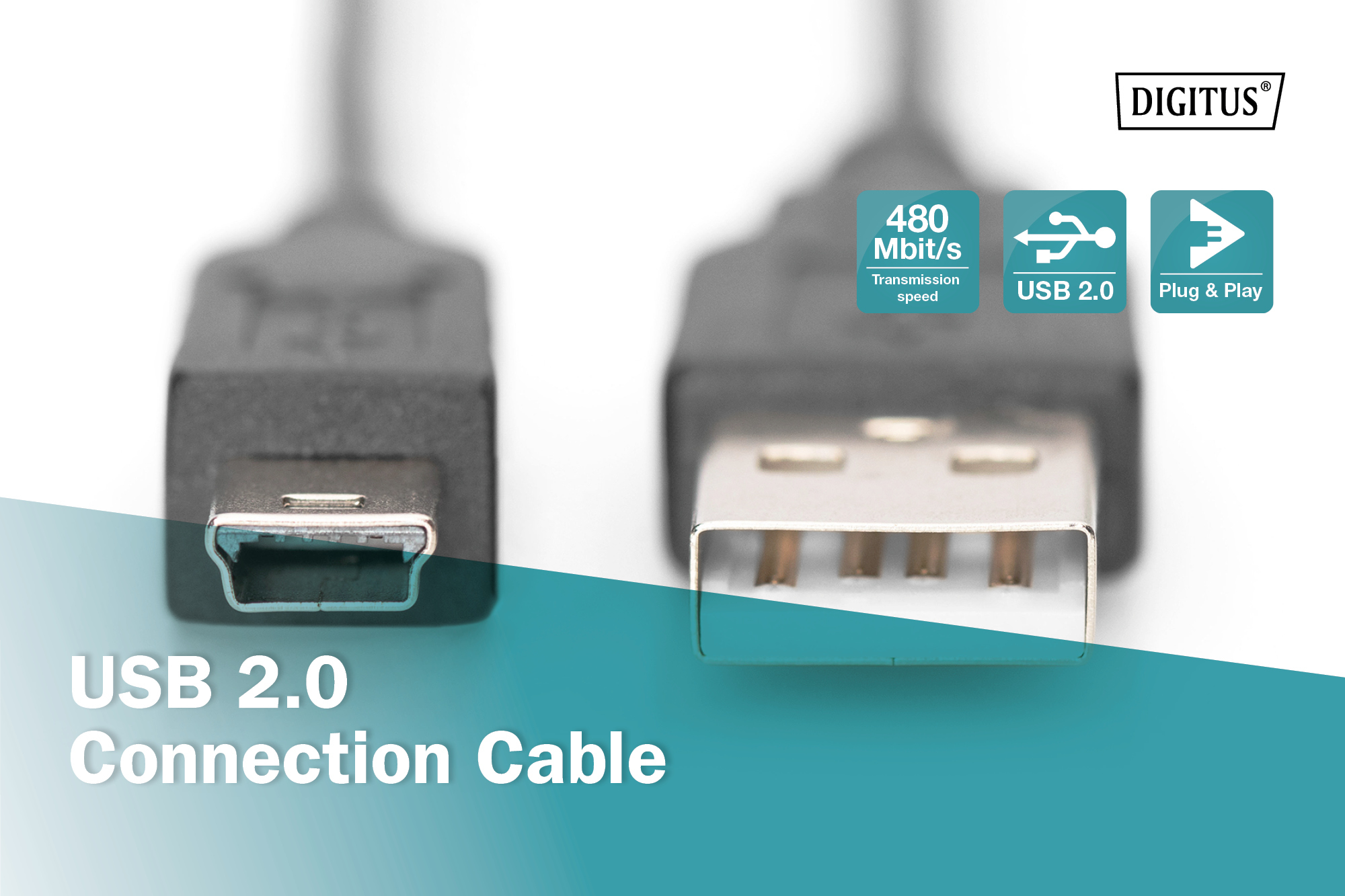 USB-A - Mini-B-aansluitkabel, 3m - Afbeelding 5