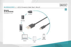 USB-A - Micro-B aansluitkabel, 3m - Afbeelding 4