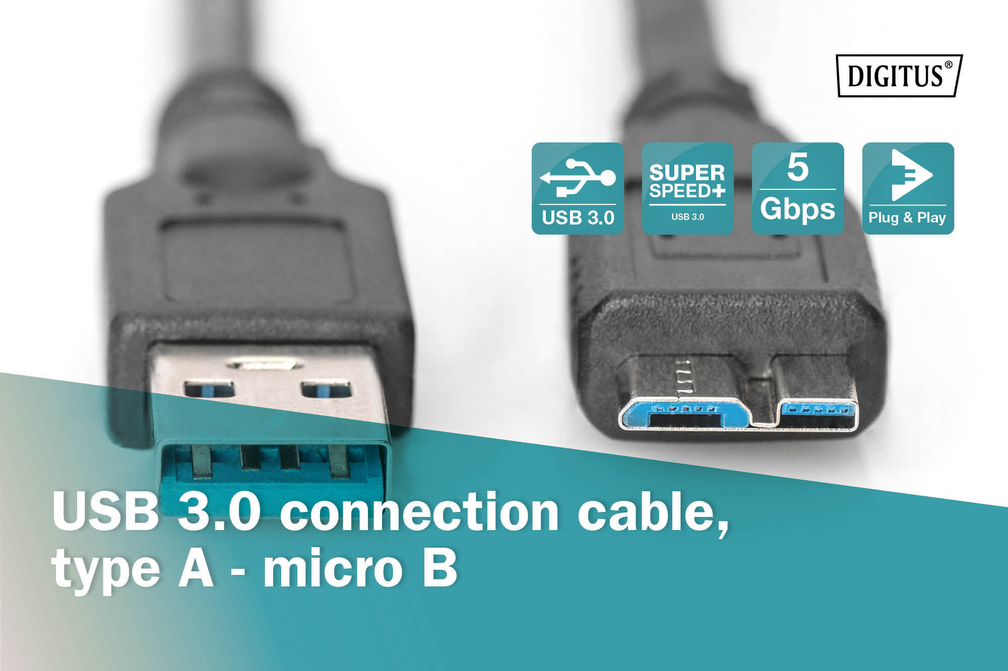 USB-A - Micro-B aansluitkabel, 1m - Afbeelding 5