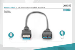 USB-A - Micro-B aansluitkabel, 0,25 m - Afbeelding 5