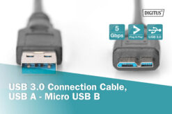 USB-A - Micro-B aansluitkabel, 0,25 m - Afbeelding 3