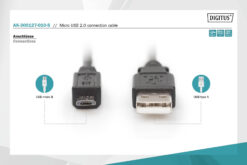 USB-A - Micro-B aansluitkabel, 1m - Afbeelding 3
