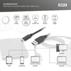 USB-C aansluitkabel, USB 3.2 Gen2, USB-A naar USB-C - Afbeelding 6