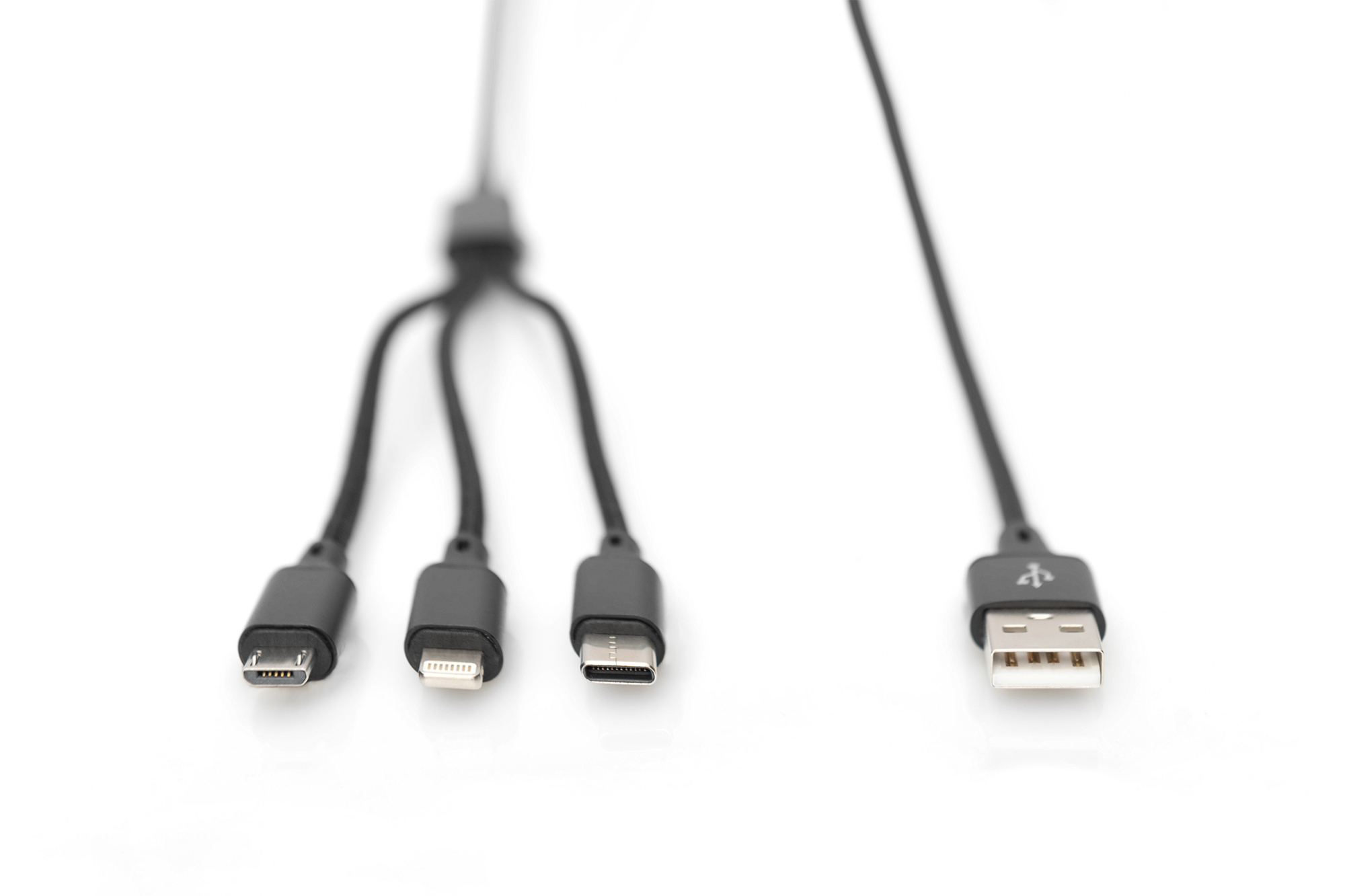 3-in-1 USB-oplaadkabel, 1m - Afbeelding 2