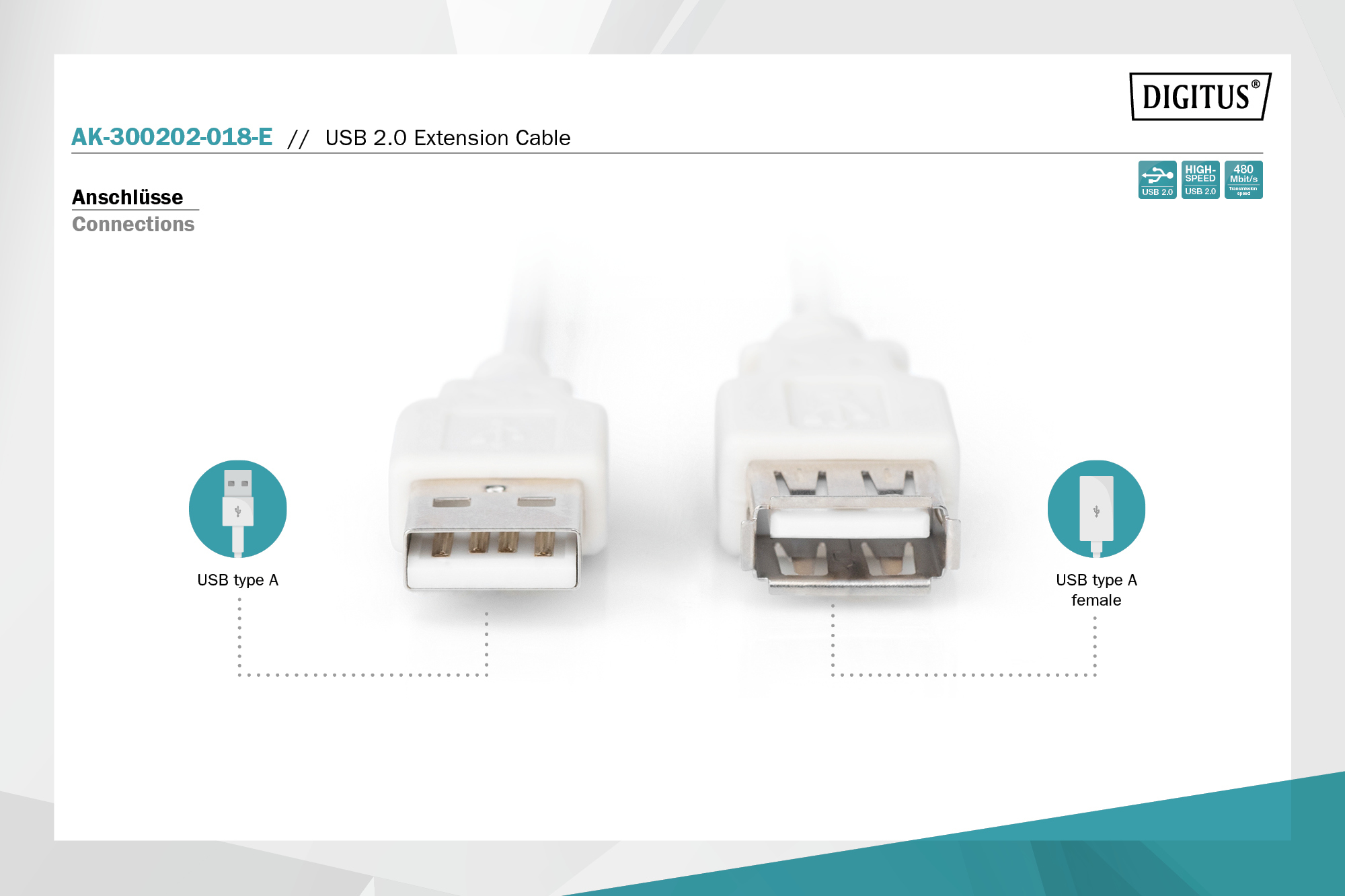 USB-A-verlengkabel, 1,8 m - Afbeelding 5