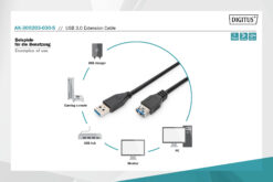 USB-A verlengkabel, 3m - Afbeelding 4