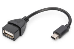 USB mini-B - USB-A-adapter/-omzetter, OTG, 0,2 m