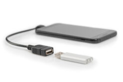 USB Micro-B - USB-A-adapter/-omzetter, OTG, 0,15 m - Afbeelding 4