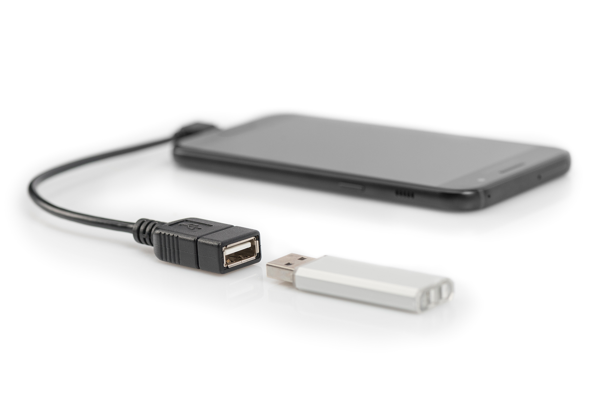 USB Micro-B - USB-A-adapter/-omzetter, OTG, 0,15 m - Afbeelding 4