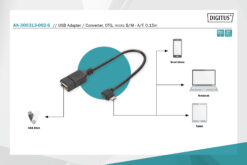 USB Micro-B - USB-A-adapter/-omzetter, OTG, 0,15 m - Afbeelding 7