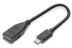 USB-C - USB-A-adapter/-omzetter, OTG, 0,15 m