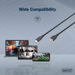USB-C siliconen aansluitkabel, 2 m, zwart - Afbeelding 5