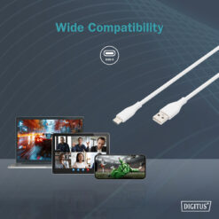 USB-C siliconen aansluitkabel, 2 m, wit - Afbeelding 5