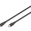 USB-C siliconen aansluitkabel, 0,5m, zwart