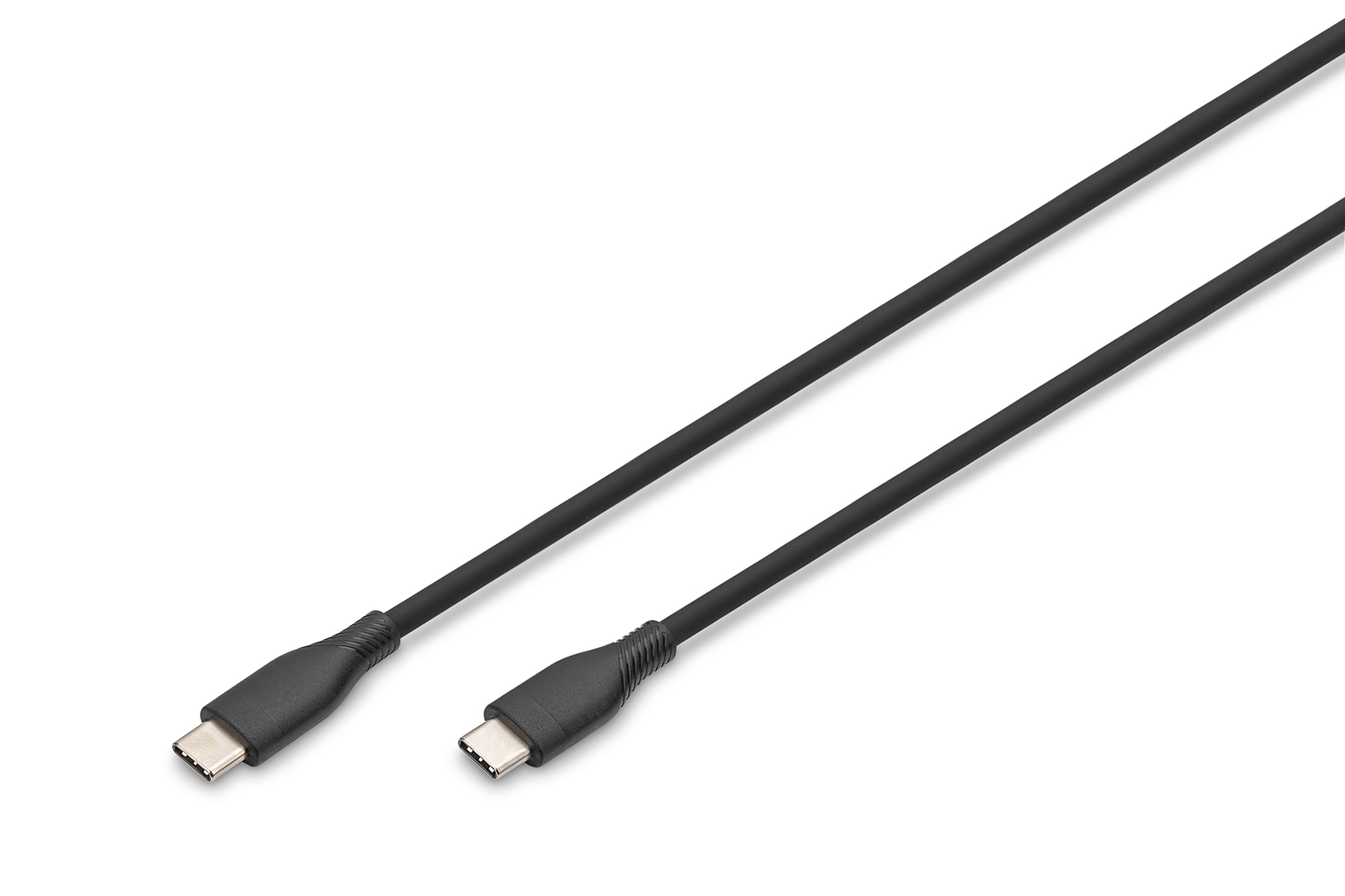 USB-C siliconen aansluitkabel, 1m, zwart
