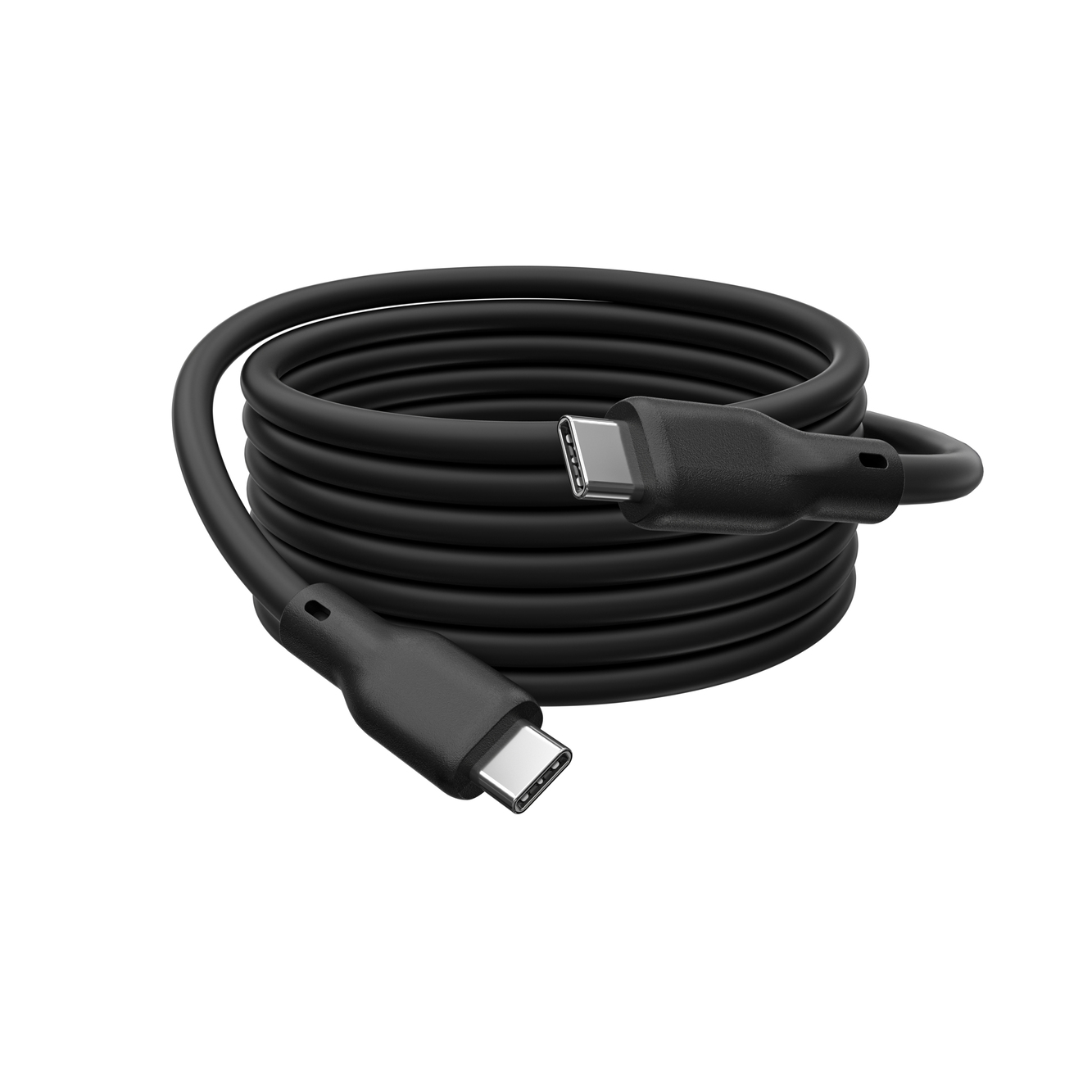 USB siliconenkabel, USB 3.2 Gen2, USB 10Gbps, 1m, zwart - Afbeelding 2