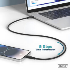 USB siliconenkabel, USB 3.2 Gen1, USB 5Gbps, 2m, zwart - Afbeelding 6