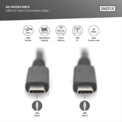 USB-C 4 Gen3 - USB-C-verbindingskabel, 1m - Afbeelding 3