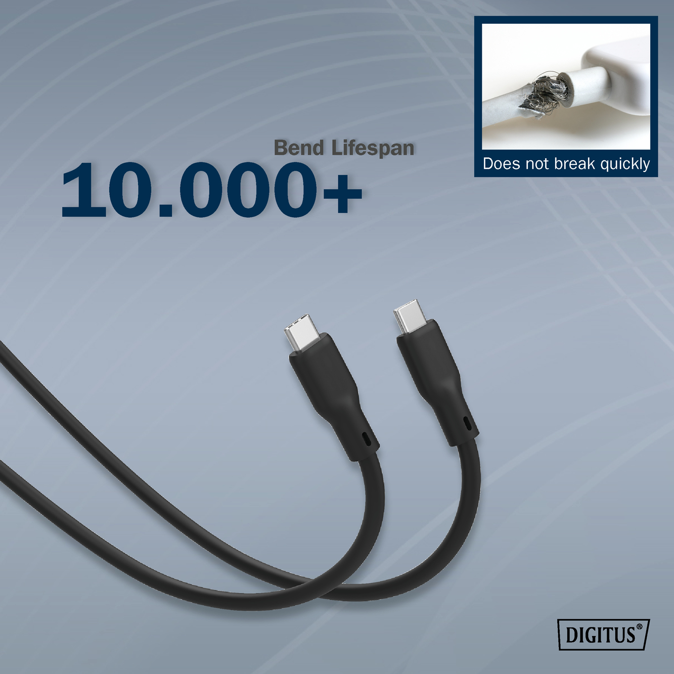 USB siliconenkabel, USB4 Gen2, USB 20Gbps, 2m, zwart - Afbeelding 7