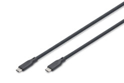 USB siliconenkabel, USB4 versie 2.0, USB 80Gbps, 0,5m, zwart