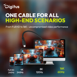 USB siliconenkabel, USB4 versie 2.0, USB 80Gbps, 1m, zwart - Afbeelding 7