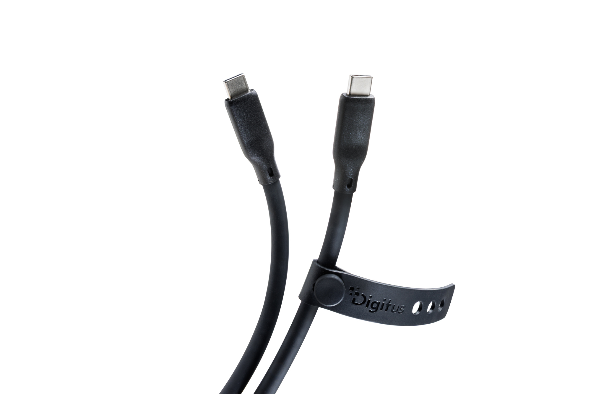 USB siliconenkabel, USB4 versie 2.0, USB 80Gbps, 1,5 m, zwart - Afbeelding 3